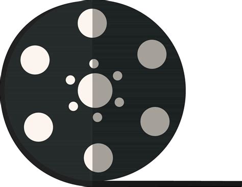 Film reel icon in black and white color. 24838241 Vector Art at Vecteezy