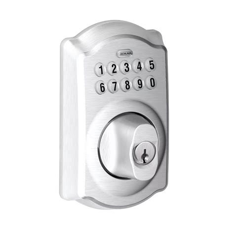 Schlage Camelot Satin Chrome Keypad Electronic Deadbolt | The Home ...