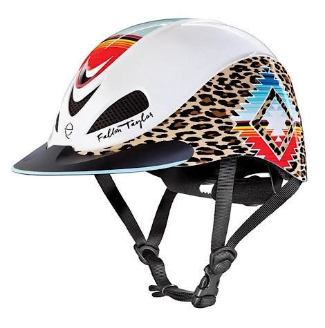 Fallon Taylor Pearl Leopard Troxel Helmet | Jones Boys Saddlery ...