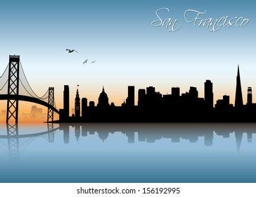 San Francisco Skyline Vector Illustration Stock Vector (Royalty Free) 156192995 | Shutterstock