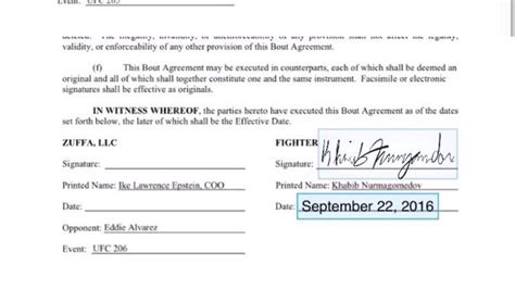 Pic: Khabib Nurmagomedov signs contracts for UFC 205 and UFC 206 ...