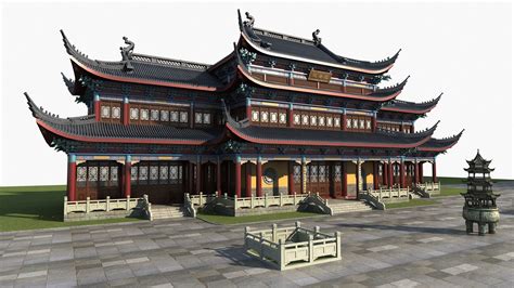 Chinese temple 3D - TurboSquid 1671274