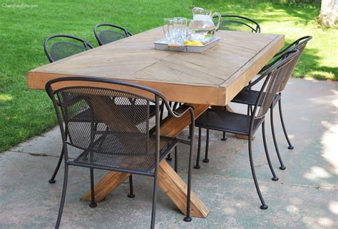 DIY Outdoor Table | Free Plans - Cherished Bliss