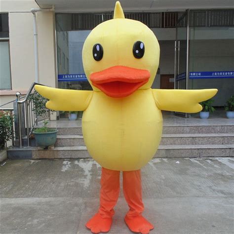 Fast Ship Rubber Duck Mascot Costume Big Yellow Duck Cartoon Costume Fancy Party Dress of Adult ...