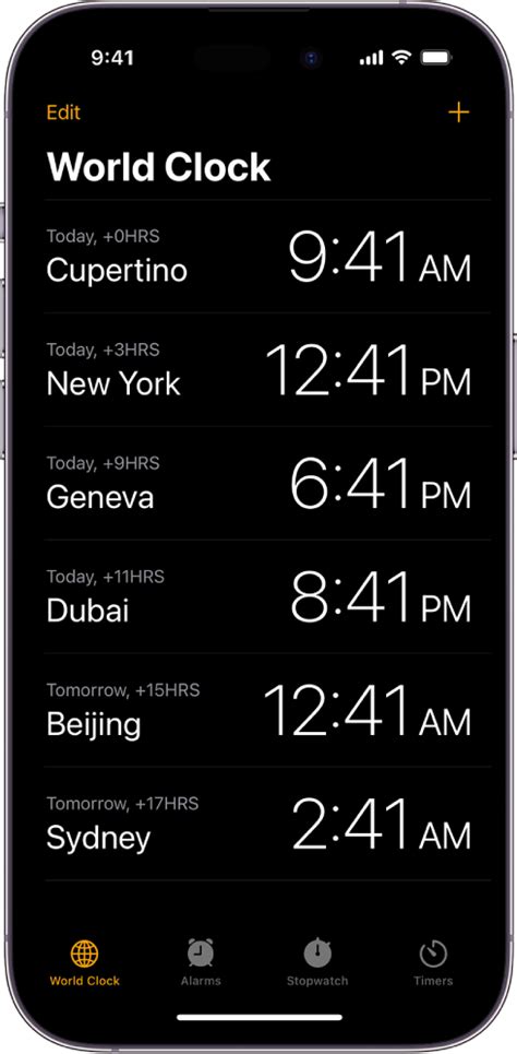 See the time worldwide in Clock on iPhone - Apple Support