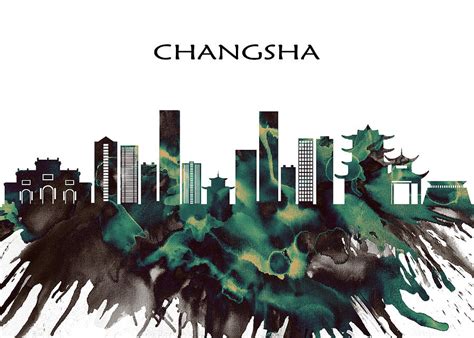 Changsha Skyline Mixed Media by NextWay Art - Fine Art America