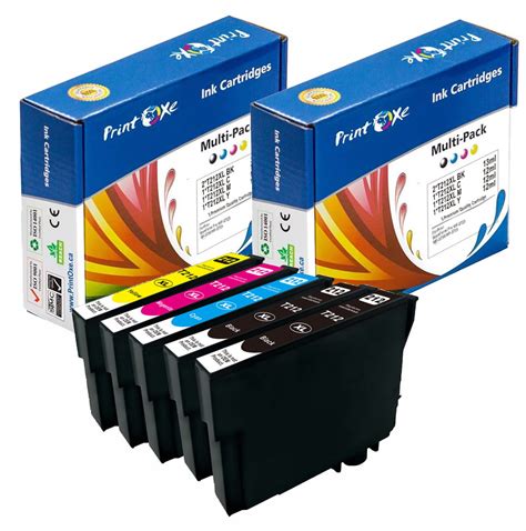 PrintOxe® T212XL High Yield T212 Ink Cartridges Set + BK of 5 Cartridges 212 for Epson Home ...