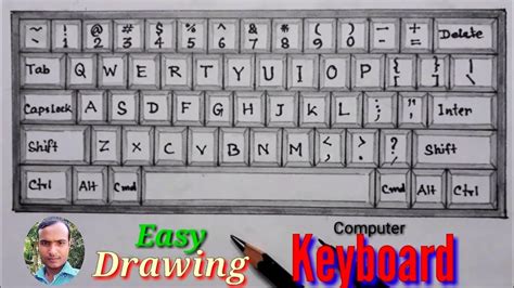 Computer Keyboard Drawing - The keyboard offers standard versatility ...