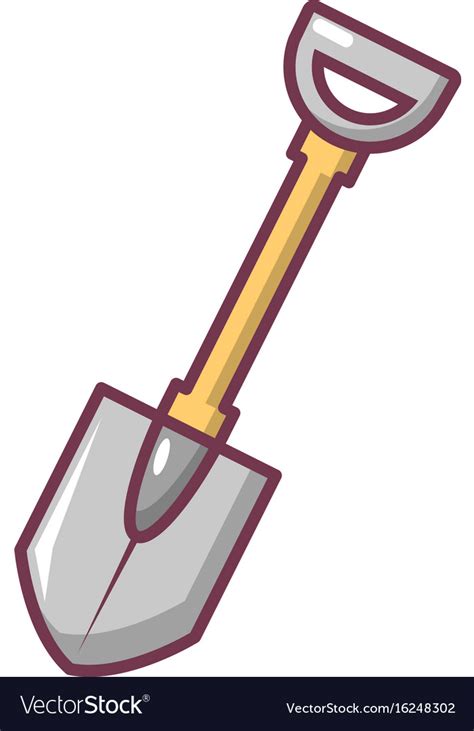 Shovel icon cartoon style Royalty Free Vector Image