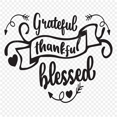 Thankful And Blessed Vector Art PNG, Grateful Thankful Blessed ...