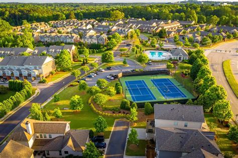 aerial picture of suburban gated community southern united states - Management Trust