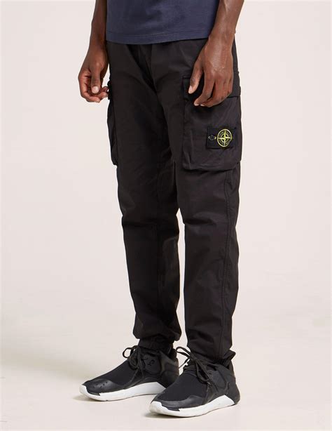 Stone Island Cargo Pants in Black for Men - Lyst