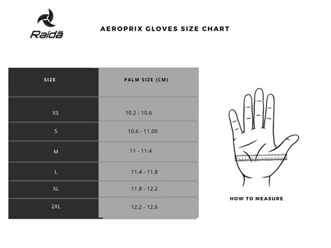 Size Charts for Riding Gloves - Riders Junction