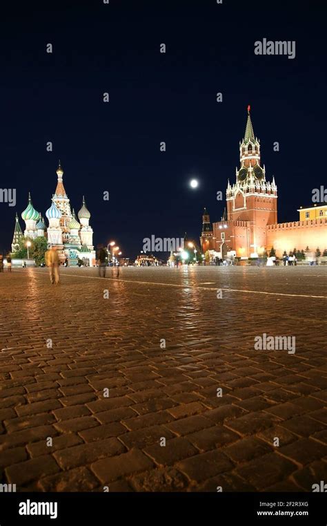 Red Square at night, Moscow, Russia Stock Photo - Alamy