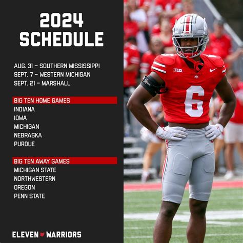 Ohio State Football Schedule 2024 2025 - Elfie Helaina