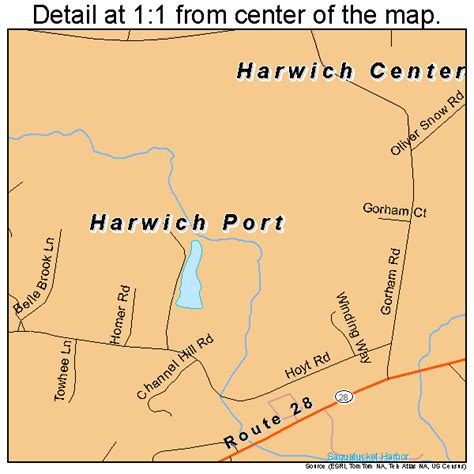 Harwich Port Massachusetts Street Map 2529090