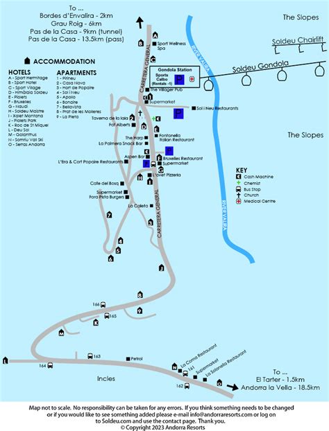 Map of Soldeu Map for this Grandvalira Ski Resort