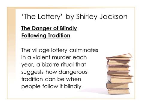 ‘The Lottery’ by Shirley Jackson - ppt download