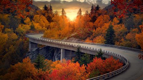 Linn Cove Viaduct on the Blue Ridge Parkway, North Carolina, USA | Windows Spotlight Images