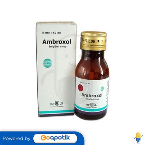 Ulasan Produk AMBROXOL HCL ERELA 15 MG/5 ML SYRUP 60 ML