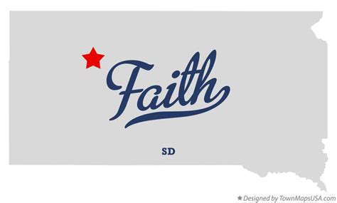 Map of Faith, SD, South Dakota