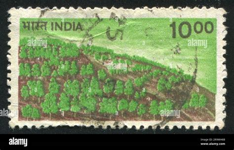 INDIA - CIRCA 1953: stamp printed by India, shows park, circa 1953 ...