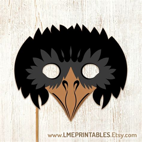 Crow Raven Mask Printable Halloween Costume Blackbird Animal Rook Paper ...