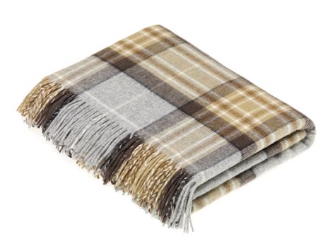 Tartan Plaid- Merino Lambswool Throw Blanket- Clan McKellar Tartan - M