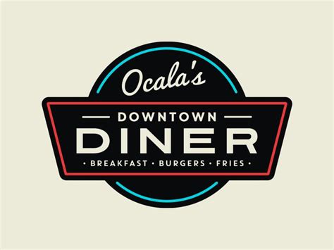 Downtown Diner Logo | Diner logo, Retro logos, Text logo design