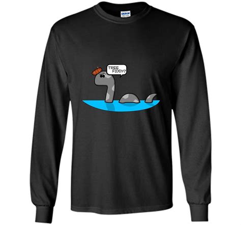 Tree fiddy funny loch ness monster nessie Long Sleeve