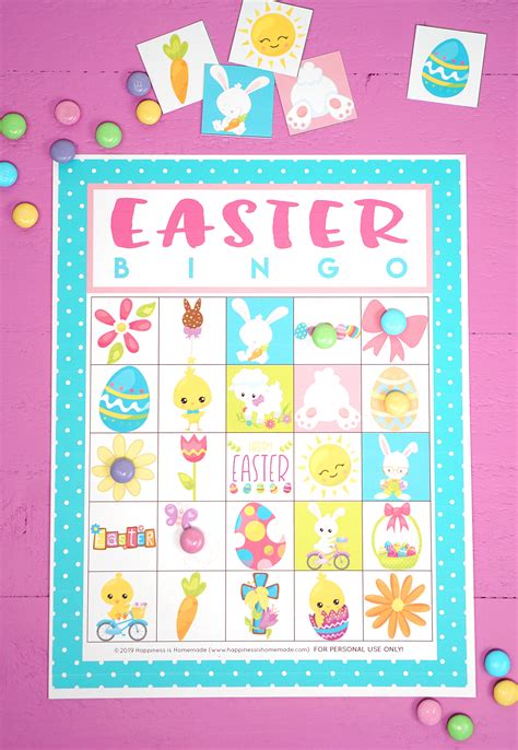 FREE Printable Easter Bingo Game Cards - Happiness is Homemade