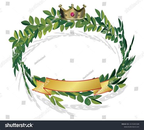 Natural Threedimensional Laurel Crown Vector Illustration Stock Vector (Royalty Free) 2172207189 ...