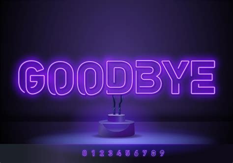 Premium Vector | Good bye neon text vector design template. good bye ...