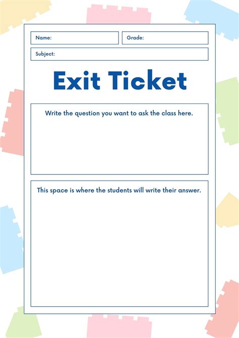 Exit Ticket Clipart