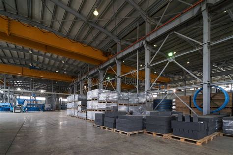 Large Warehouse Interior Inside a Factory Building Stock Photo - Image ...