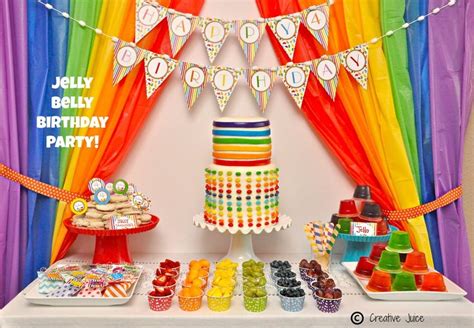 Rainbow Jelly Bean Birthday Party Ideas | Rainbow parties, 40th ...