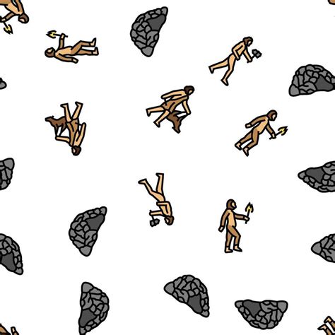 human evolution man caveman vector seamless pattern 33063129 Vector Art at Vecteezy