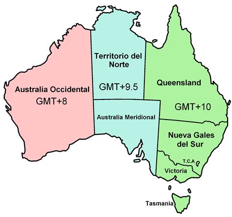 Australia Map Time Zones