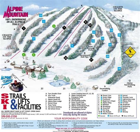 Alpine Mountain Trail Map | Liftopia