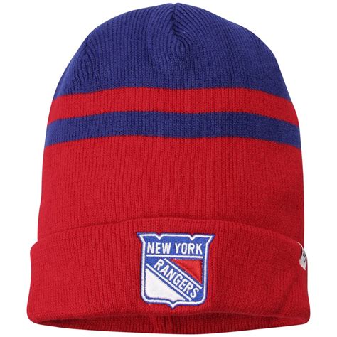 New York Rangers '47 Cedarwood Cuffed Knit Hat - Red/Blue