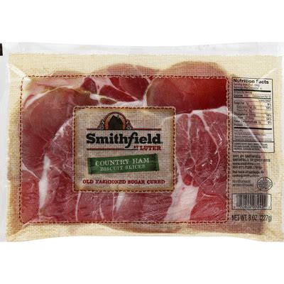 Smithfield Country Ham Biscuit Slices Old Fashioned Sugar Cured (8 oz ...