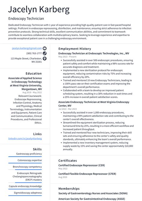 Top 17 Endoscopy Technician Resume Objective Examples