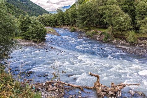 Mountain river Aragvi stock photo. Image of georgia - 128030202