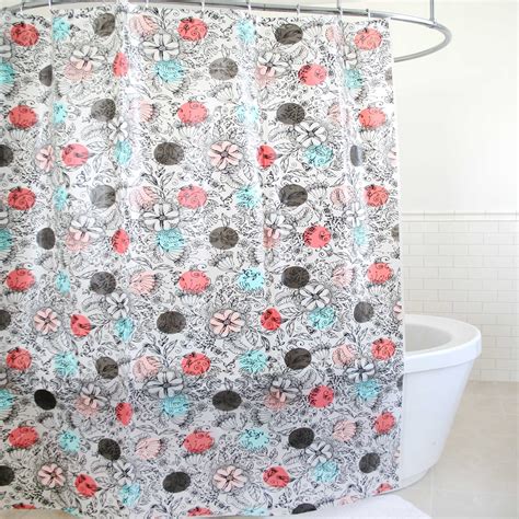 Geolush PEVA Shower Curtain in Coral | Bed Bath & Beyond | Shower ...