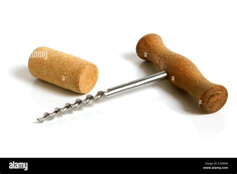 Old corkscrew and cork Stock Photo - Alamy