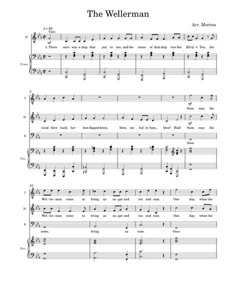 The Wellerman- arr. Morton Sheet music for Piano (Men’s Choir) | Download and print in PDF or ...