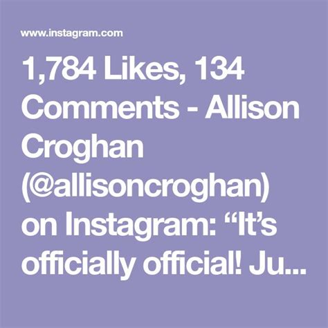 1,784 Likes, 134 Comments - Allison Croghan (@allisoncroghan) on ...