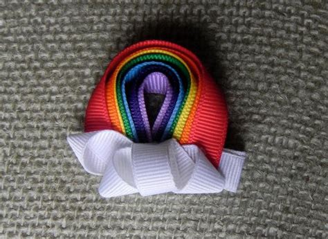 Rainbow Hair Clip by EmilyKatesBows on Etsy, $5.00 | Rainbow hair, Bow ...