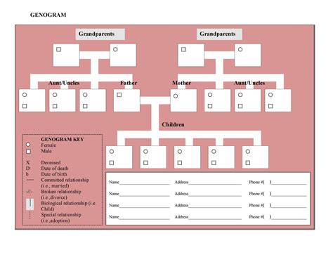 30 Free Genogram Templates & Symbols ᐅ TemplateLab