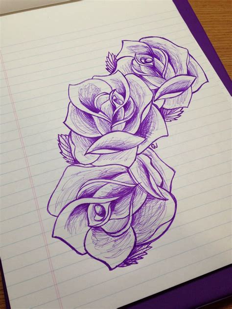 Three Roses Drawing at GetDrawings | Free download